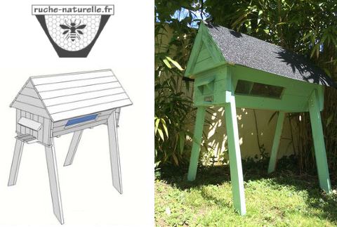 Modèle de ruche fabriquée à partir de palettes de récupération