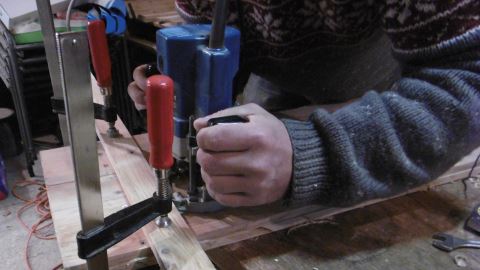 Défonçage de l'emplacement de la vitre