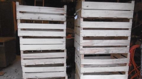 Cagettes de légumes de récupération