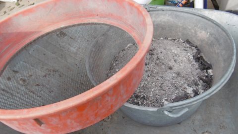 récupération des cendres