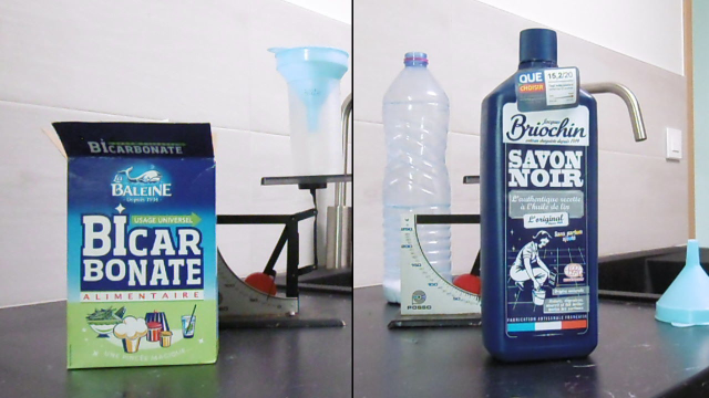 produits nécessaires: bicarbonate de soude et savon noir