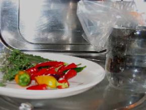 piments prêts à être séchés