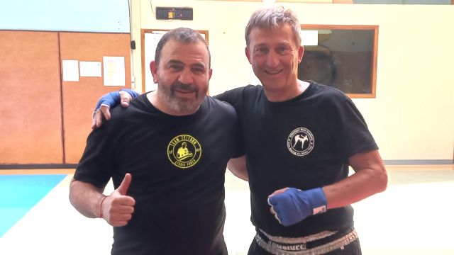 Avec André Zeitoun, lors d'un stage à Machecoul en mai 2024